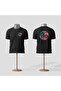Oversize Printed T-Shirt, Oversize Unisex Black T-Shirt - 2