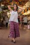 Purple Color Slit Detailed Bohemian Trousers - 4