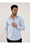 Men's Slim Fit Long Sleeve Blue Shirt