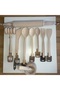 8 Li Wooden Spoon Spatula Tong Roller Garlic Pestle Suit