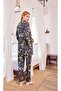 Monamise Patterned Maternity 3-Piece Pajamas Set 25123 - 6