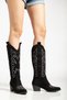 Women's Cowboy Boots - Embossed Double Color Embroidery Detailed Long Boots - 4
