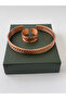 Unisex Adjustable 100% Pure Copper Bracelet Stylish Copper Ring Combination Handmade Bracelet Ring