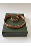 Unisex Adjustable 100% Pure Copper Bracelet Stylish Copper Ring Combination Handmade Bracelet Ring