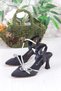 35317 Stone Bow Piping Stone Heeled Evening Dress Shoes Women's Shoes - 3