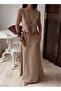 Front Tie Vest Skirt Suit - 3