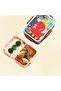 Cute Cartoon Pattern Plastic Lunch Box for Kids, BPA-Free Bento Tiffin Box with 2 Compartment - 3