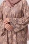 Floral Lace Design Layered Colored Abaya - 2