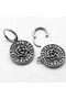 Nordic Mythology Runic Alphabet Celtic Triangle Design Stainless&Tarnish Free 316L Steel Earrings - 5