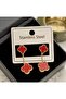 Women's Clover Detailed Dangle Steel Earrings - 2