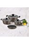 Sicilia 7 Pieces Hazelnut Aluminum Cookware Set - 3