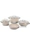 Granita 7 Pieces Non-Stick Cookware Set | Forged Aluminum Granite Coated Induction Base Cook