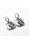 Crescent Wolf Nordic 316L Stainless&Blackened Steel Earrings - 5