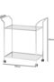 FFD Luxury Two-tier Bar Cart with Mirrored Shelves 80x40x90cm - 5