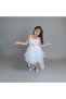 Girl's Evening Dress with Belt Buckle and Tail, Age 5-10 - 2