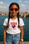 Kpop Demon Hunters Hunterix Mira Printed Girl's T-Shirt 4-13 Years - 2