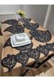 Kalp Lux American Service 12 Pieces 6 Supla 6 Coasters Gold Glitter