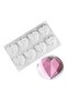 Silicone 8 Heart Shape Cake Mold, Love Shape Mould for Baking, White