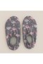 Non-Slip Sole Children's Sea Shoes Swimsuit Fabric Gray Colored Dinosaur Patterned