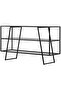 FFD Console Table 3 Layer Glass Shelve Pre Assembled Console Table Entrance Modern Media Console - 4