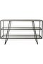 FFD Console Table 3 Layer Glass Shelve Pre Assembled Console Table Entrance Modern Media Console - 3