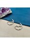 Half Hoop Earrings with Pearls - 6