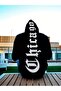Unisex Plus Size Black Chicago Printed Hooded Oversize Sweatshirt Hoodie - 4