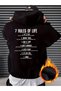 Unisex 7 Rules of Life Printed Oversized Winter 3 Thread 100% Cotton K Hooded Sweatshirt Hoodie