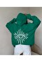 Back Eye Printed 3 Thread Thick Oversize Cotton Sweatshirt
