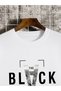 Oversize 3 Thread Crew Neck Sweatshirt with V Black Print Detail - 6