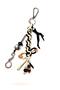 Unisex Handmade Paracord Knitted Wooden Bead and Metal Detailed Bag Charm Keychain - 3