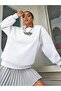 Plus Size Dreams Printed Crew Neck 3 Thread Oversize Sweatshirt