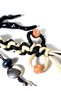 Unisex Handmade Paracord Knitted Wooden Bead and Metal Detailed Bag Charm Keychain - 4