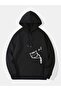 Sleeping Cat Printed Oversize Unisex Sweatshirt - Thick with 3 Thread Racking - 2