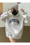 Large Size Refrfsh Print Detailed Hooded Pocket Sweatshirt-Hoodie - 4