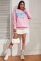 Crew Neck Ocean City Maryland Printed Sweatshirt Dusty Pink - 5