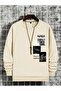 Plus Size Nasa Unknown Printed 3 thread Oversize Crew Neck Sweatshirt