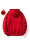 Unisex Tea-Rex Printed Oversized Winter 3 Thread 100% Cotton K Hooded Sweatshirt Hoodie - 2