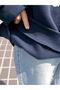 Design Mountain Navy Blue Hooded 3 Thread Sweatshirt - 7