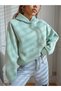 Hoodie Hey I Miss You Written Oversize Sweatshirt - 7