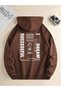 Unisex Dream Successful Printed Oversized Winter 3 Thread 100% Cotton K Hooded Sweatshirt Hoodie