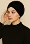 Black Women's Cross Bonnet, Ready Turban Bonnet, Ready Hijab Bonnet - 5