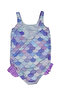 Purple Mermaid Printed Strap Children's Swimsuit - 3