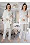 Maternity Maternity Velvet Dressing Gown Pajama Set - 3