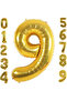 9 Years Gold Foil Balloon 34 Inch (76-82 cm)