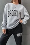 Unisex Men's Women's Brooklyn Printed Oversize 3 Thread Crew Neck Tracksuit Set - 3