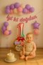 Birthday Ornaments Balloon Set |   1–9 Figures for All Ages Foil, Pastel Pink-Lilac - 2
