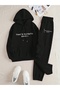 Unisex Men's Women's That's so Faith Printed Oversize 3 Thread Hooded Tracksuit Set - 2