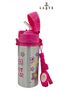 New Season Licensed 500ml Water Bottle with Hanger and Straw - 4