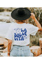 Cocktail and Sea Themed Oversize T-Shirt – Summer Fashion - 4